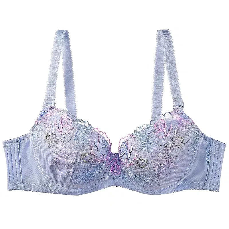 

Women's Bra Summer Breathable Thin Underwear Top Luxury Elegant Classic Romantic Lace Sexy Deep V Push Up Bra