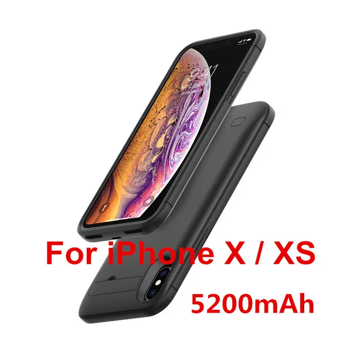 Чехол NTSPACE Ultra Slim power Bank для iPhone XS MAX XR, чехол для аккумулятора, чехол для резервного питания, чехлы для зарядки, внешний контейнер для аккумуляторных батарей - Цвет: Black for X XS