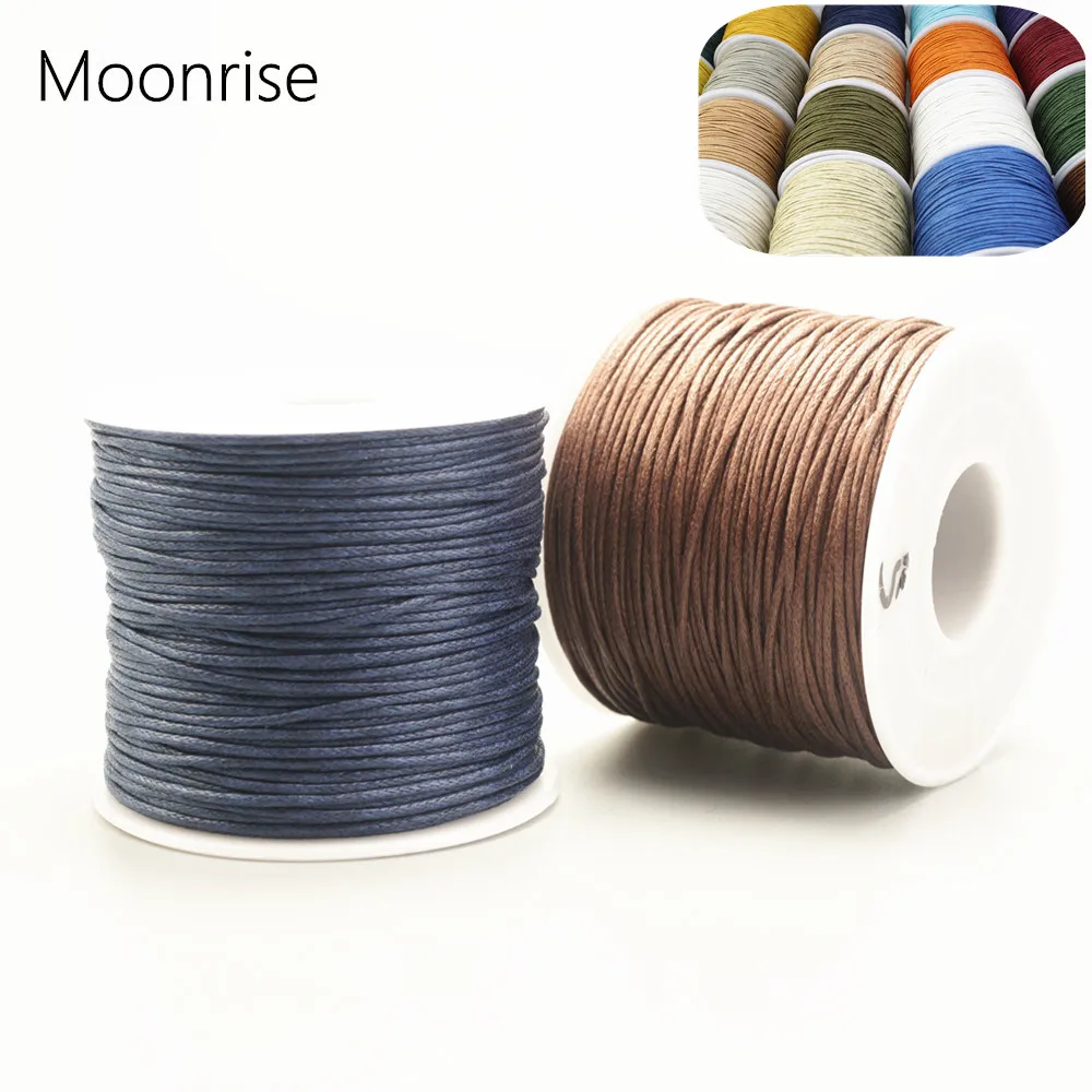 

24-70m 1mm Waxed Cotton Cord For Beading Craft DIY Bracelet Necklace Braided String Thread Jewelry Findings Making HK042
