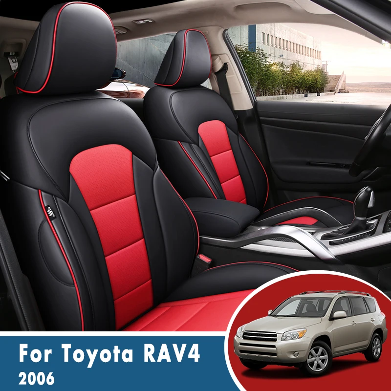 

Custom Car Seat Covers For Toyota RAV4 2006 Luxury Leather Special Seats Cushion Protector Auto Accessories Parts Interiores