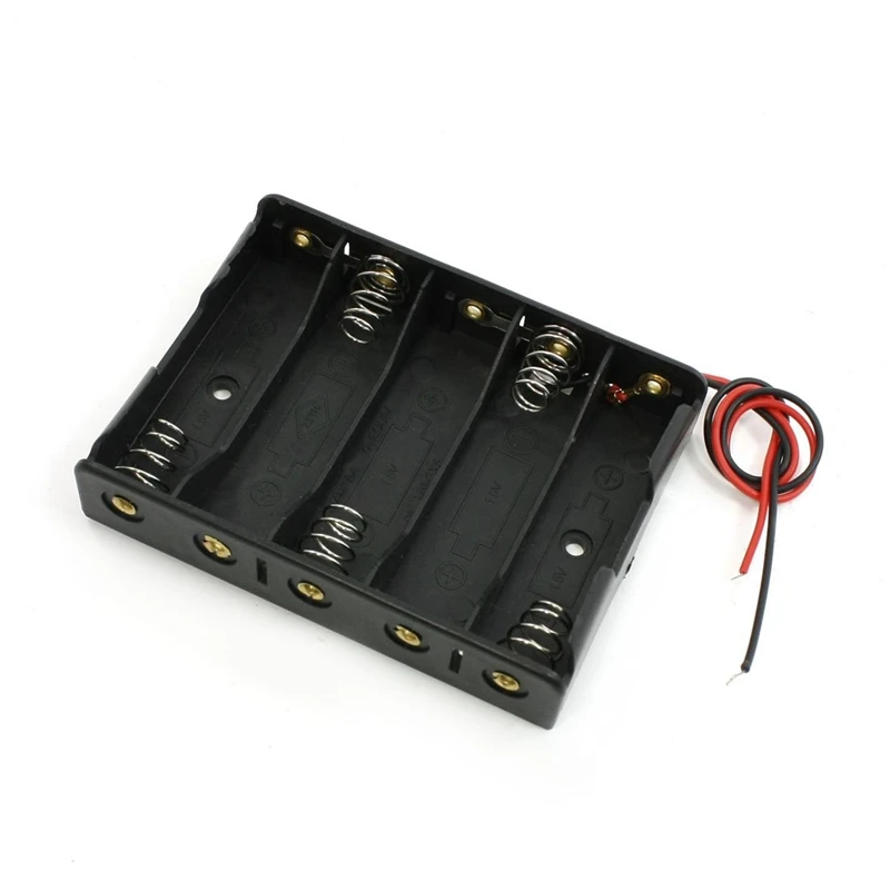5 Pcs 1.5V AA Battery Slot Holder Case Black &amp 1 LM317 DC-DC 1.5A 1.2-37V Converter Step Down Power Supply Module |