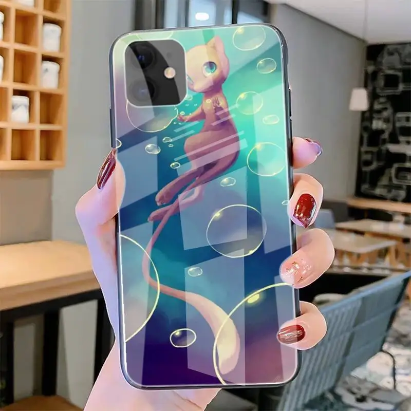 

Mew Phone Case Tempered Glass For Iphone6plus 6S 7 7plus 8 X XS XSmax XR 11 12 Pro Max 12mini