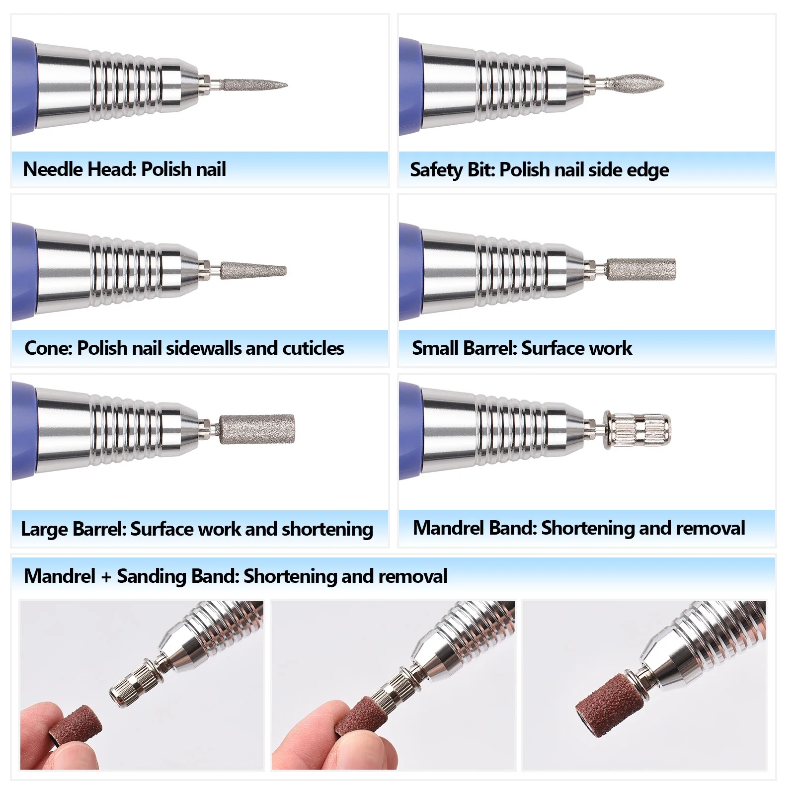 Электрический Резак для ногтей гелевых Акриловые ногти 35000 об/мин 24 Вт