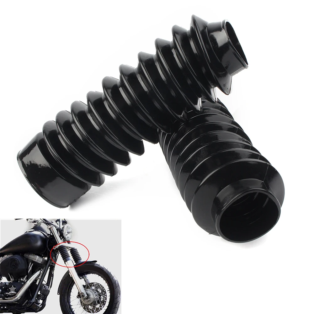 

49mm Universal Motorbike Front Fork Front Gaiters Gators Boot Shock Absorber For Harley Dyna Rubber Motorbike Accessories 2Pcs