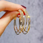 Большие круглые серьги-кольца для женщин, украшения для женщин, модные брендовые розовые, золотые, черные кольца, ювелирные изделия для ушей, женские серьги для ночного клуба, диджея