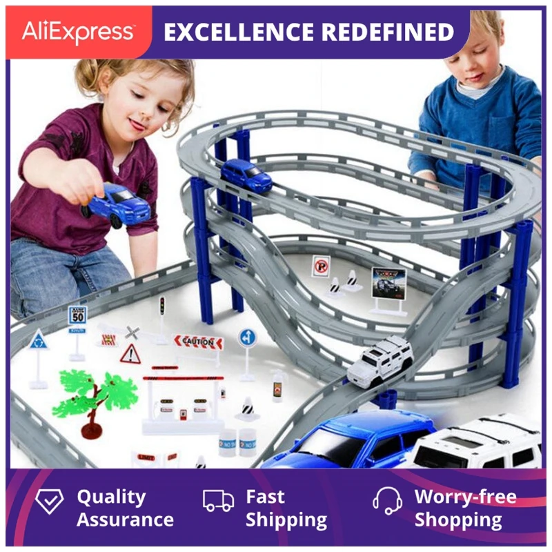 

MylitDear Электрический гоночный Железнодорожный автомобиль, детский Железнодорожный трек, модель, железнодорожный трек, гоночный Дорожный тр...