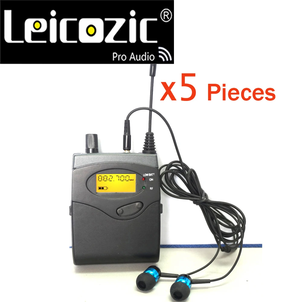 

Leicozic 5pcs receivers bk2050 in ear monitor wireless system stage equipments ear monitoring system SR2050 IEM monitors systems
