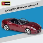 Модель автомобиля Bburago из сплава Ferrari California T, 1: 43, коллекционная Подарочная декоративная игрушка