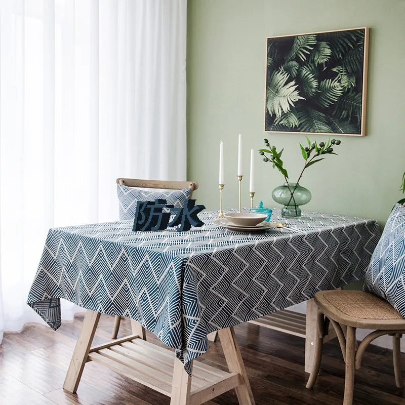 

95x135cm Tablecloth Cotton Linen Desk Tablecloth Tea Table Cloth Tablecloth Ins Simple