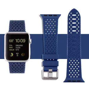 Силиконовый ремешок для Apple watch band 44 мм 40 мм 45 мм 41 мм, браслет для iwatch band 38 мм 42 мм, Фотоэлементы Apple watch series 6 se 5 4 3 7