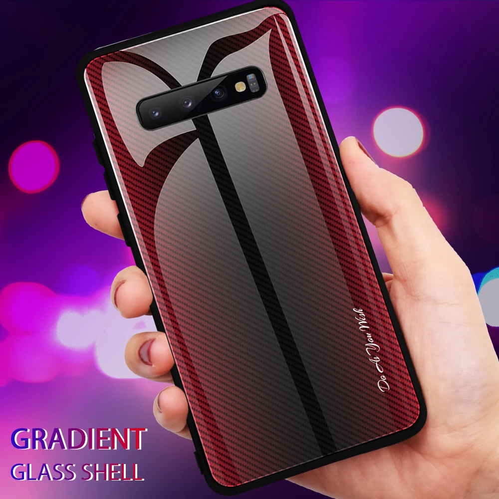 Чехол для телефона из закаленного стекла Цветной глянцевый силиконовый защитный