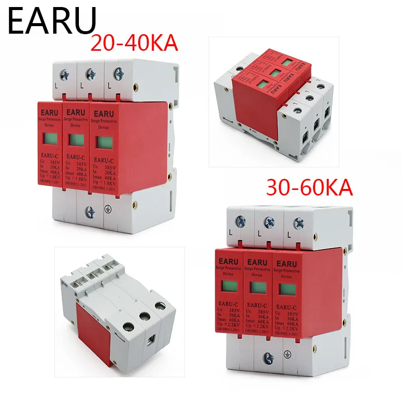 1 шт. устройство защиты от всплесков напряжения 1P 2P 3P 4P 20 ~ 40 кА 30 ка 60 385