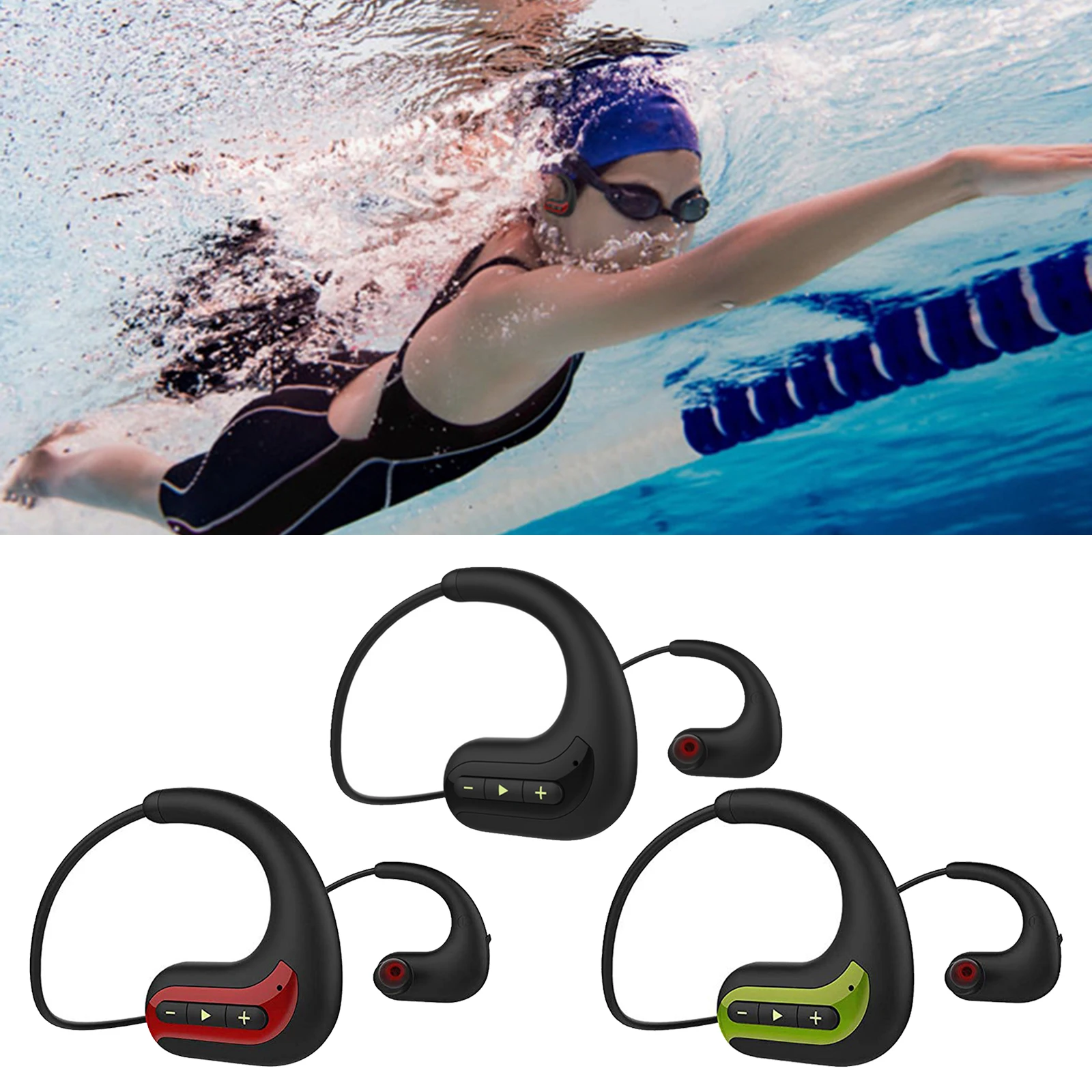 

HiFi Sound Wireless Earbuds, 6 Hours Playtime, IPX8 Waterproof, 160mAH with Mic, Lightweight for Running, Workout, Gym