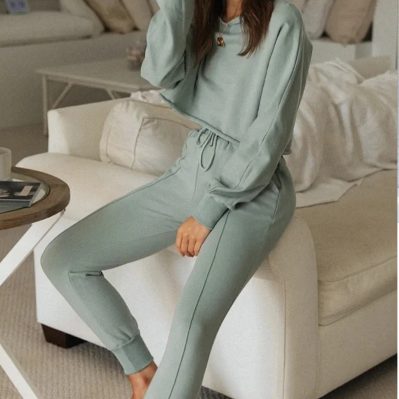 Осенний комплект из 2 предметов женский спортивный костюм с длинным рукавом