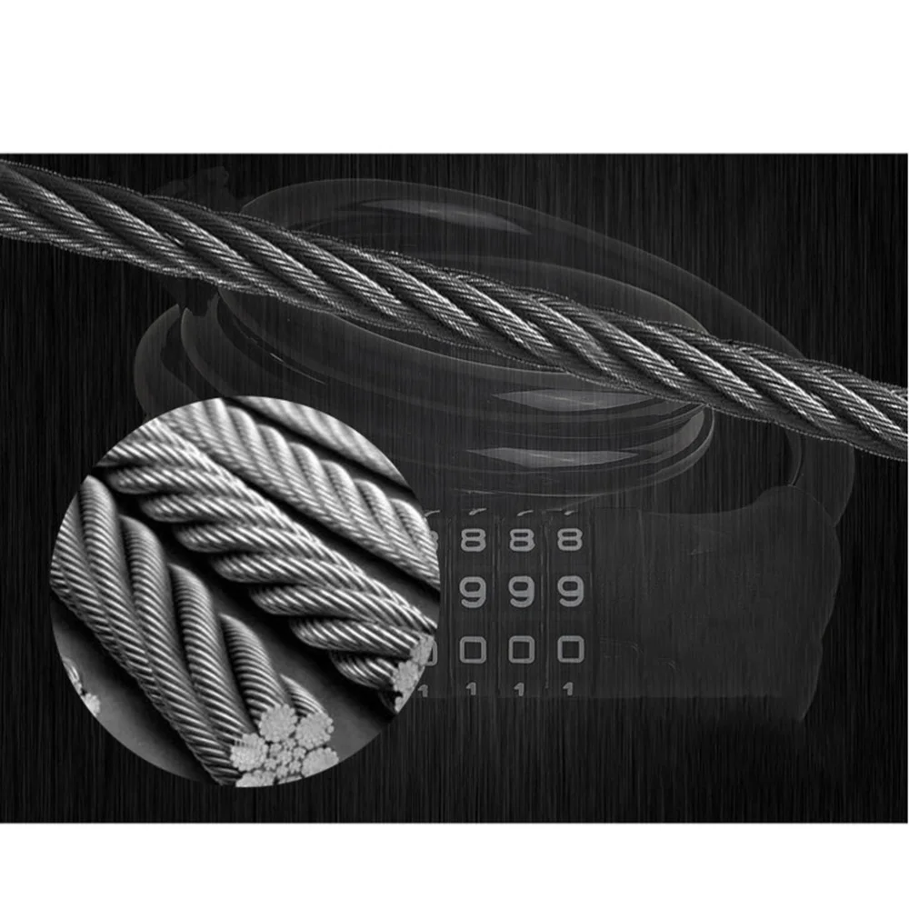 

4 Digit Steel Cable Lock Cycling Heavy Duty Cable Password Bike Cable Lock Cable Coded Chain Lock
