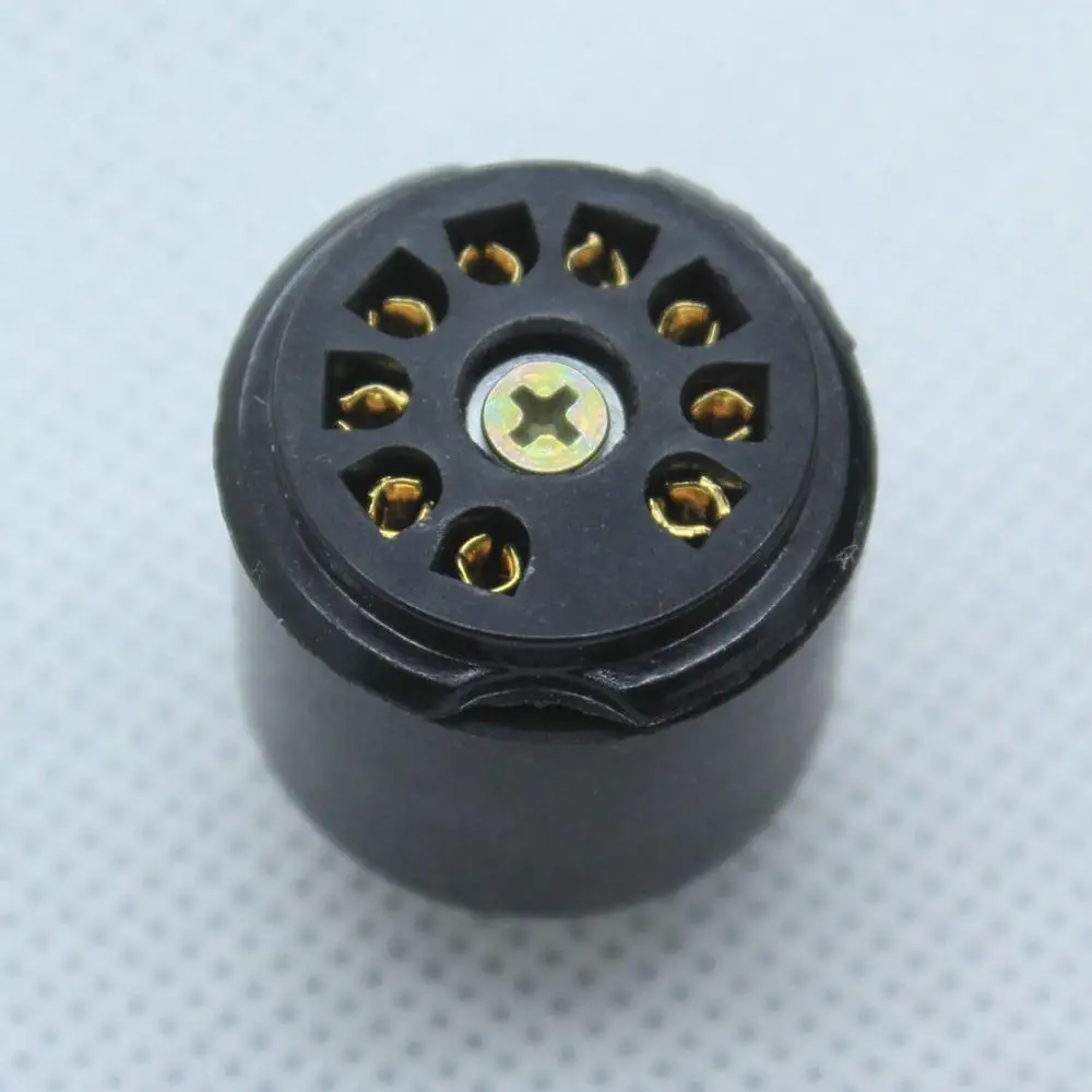 Бакелит 9pin вакуумная трубка гнездо тестирования заставка для 6DJ8 12AX7 ECC83 B339 CV492 6L13
