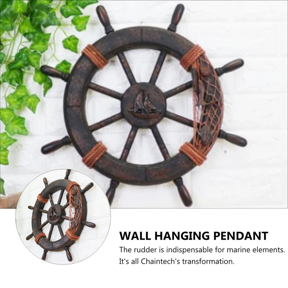 

1Pc Mediterranean Captain Rudder Wall Hanging Ornament (Assorted Color)