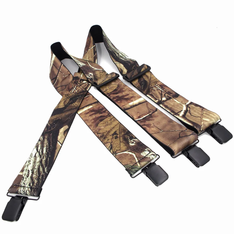 

Jungle Suspenders Camouflage Suspenders Braces Vintage Outdoor Straps Adult 5*120cm
