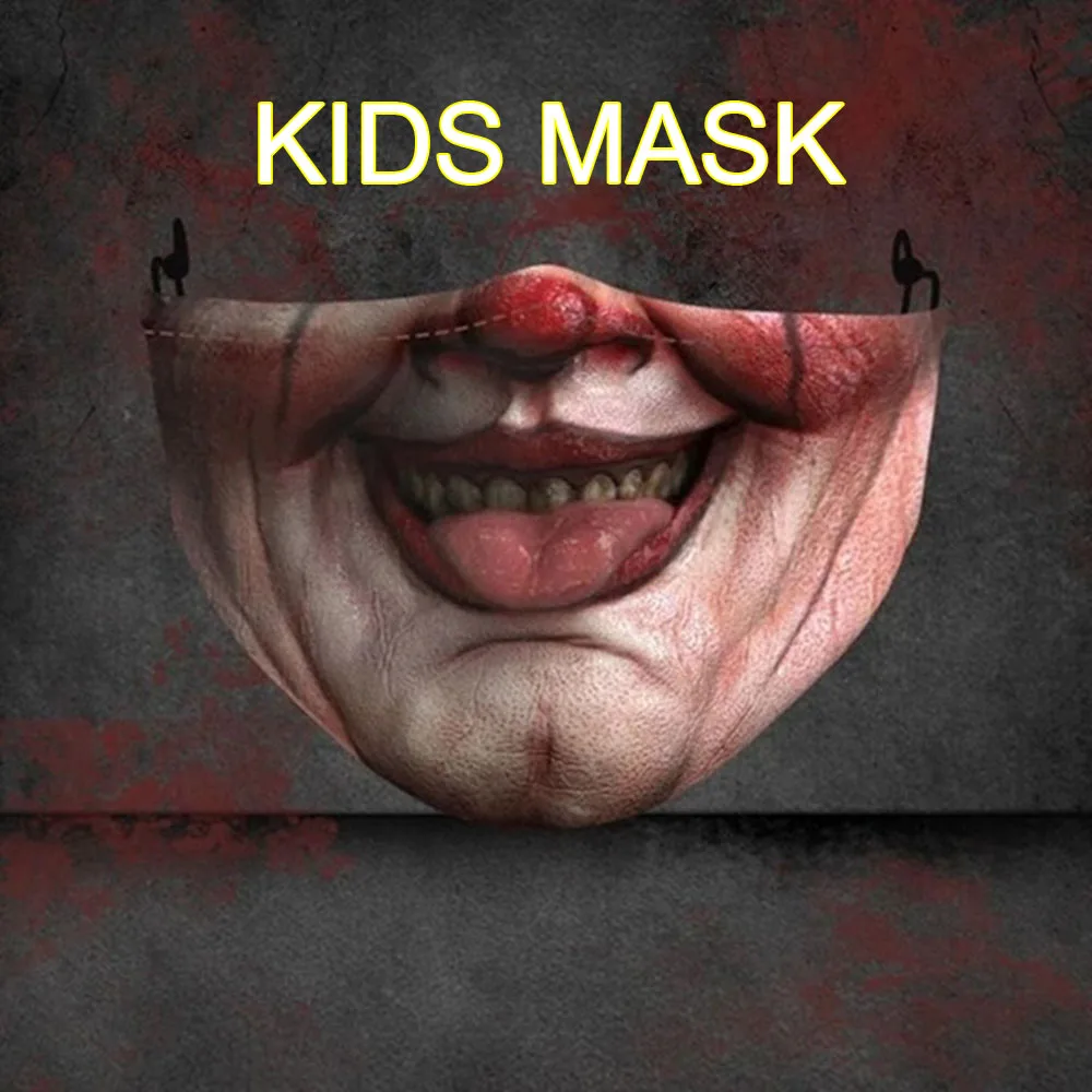 Детские маски для косплея страшные смешные на Хэллоуин полотенце лица клоуна