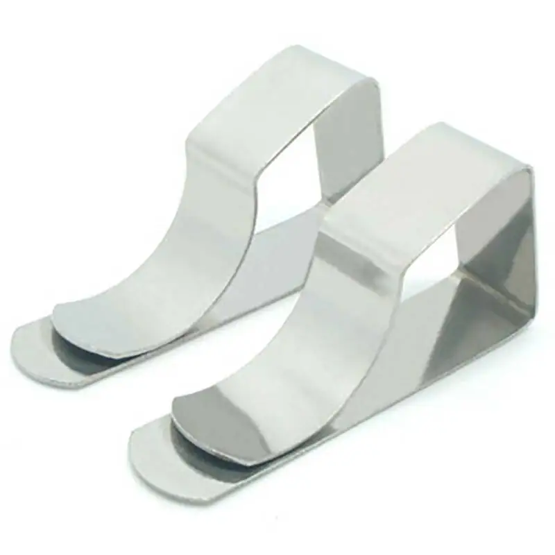 

1/4pcs Silver Home Party Stainless Steel Table Cover Holder Clips Fixed Clamp Tablecloth Clips