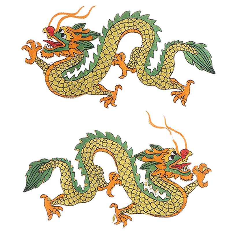 Вышивка Дракон патчи для одежды пришить наклейки заплатки Швейные аксессуары