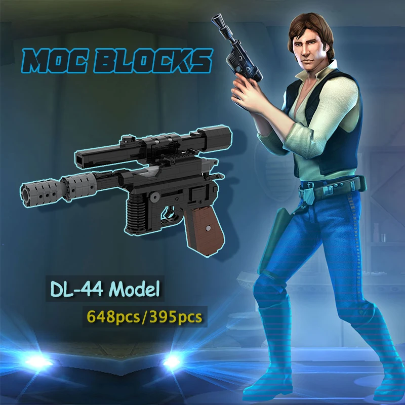 

Classic Pistol Building Blocks Technical Gun Bricks Educational Toys For Kid Gift DL-44 MOC Model