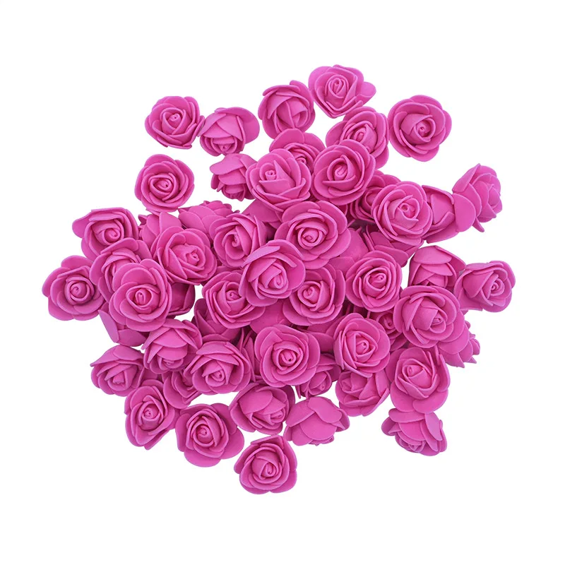 100pcs Rose red Моделирующие Цветы Роза медведь пенопласт Медведь Кролик Собака Пена Розы Цветы для DIY Рождественская вечеринка украшения подарок на день Святого Валентина - Цвет: 100pcs Rose red