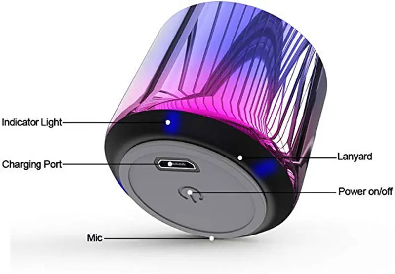 

TWS Bluetooth Speaker 5.0 Dosmix Wireless Pocket Stereo Speakers with 5W Big Sound 2-Hr Playtime,Android iOS Speakers for iPhone