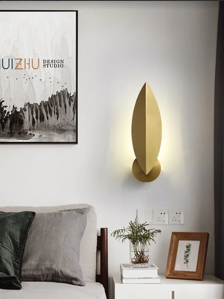 Настенная Светодиодная лампа MOONSHADOW полностью латунный светильник в