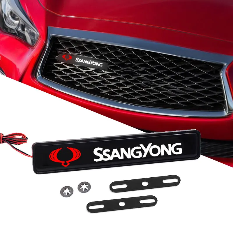 Автомобильный Стайлинг передняя решетка капота эмблема светодиодный