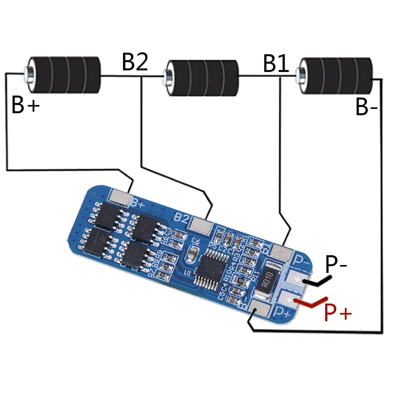 

3S 10A 12V Lithium Battery Charger Protection Board BMS Li-ion Charging Module