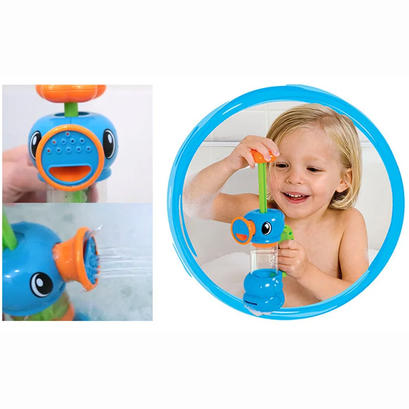 

Cute Yellow Duck Waterwheel Elephant Toys Baby Faucet Bathing Water Spray Tool Dabbling Toy Dropshipping Kids Shower Bath Toys