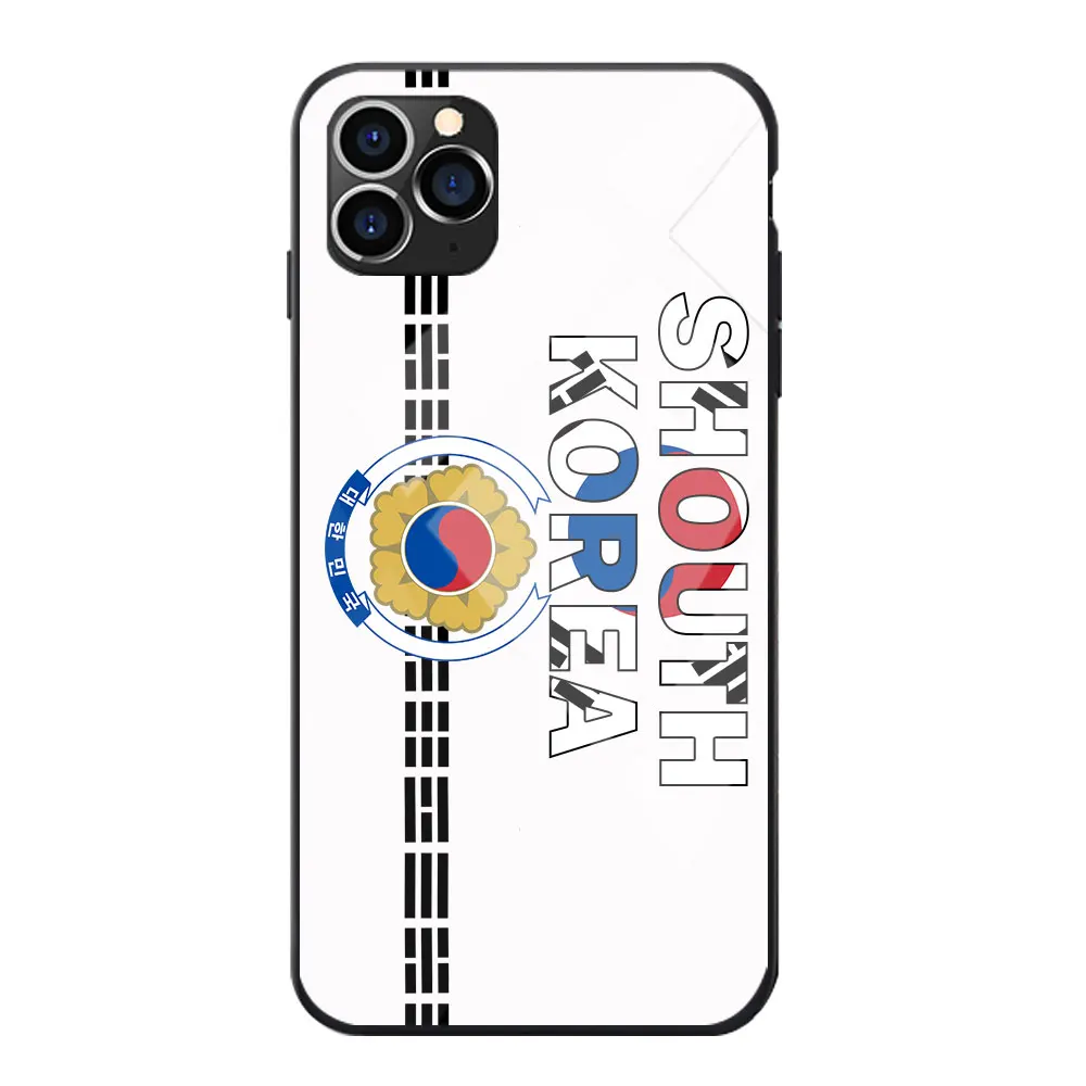 Tempered Glass For Samsung A20 50 70 M20 30 S7 S8 S9 S10 LITE Edge PLUS NOTE South Korea Flag Coat Of Arms Soft TPU Phone Cases |