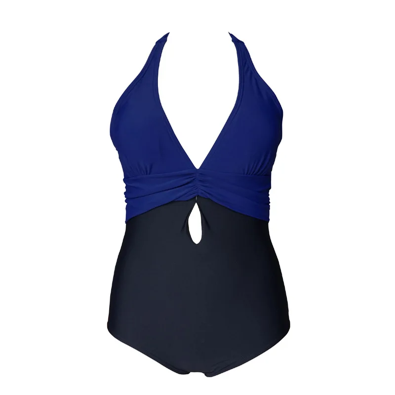 

One Piece Swimsuit Women Sexy Black Bodysuit Swimwear Push Up Bathing Suit Beachwear High bounce color matching Swimming Suit