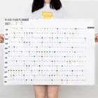 Календарь Настенный на 2021 год, с цветными точечными наклейками, 365 дней, График обучения