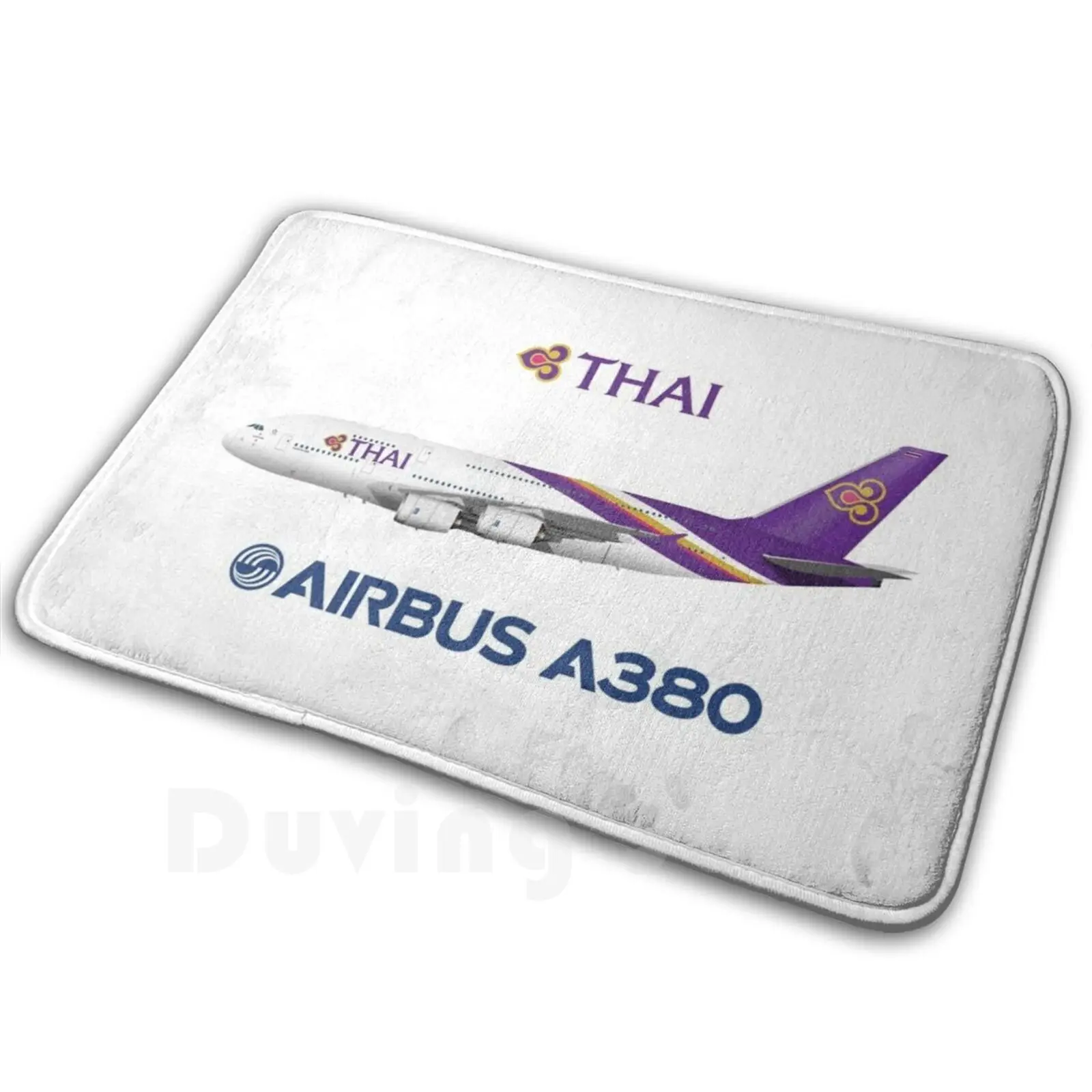 

Illustration Of Thai Airways Airbus A380-White Version Carpet Mat Rug Cushion Airbus A380 Airbus A380 A380 Airbus Thai