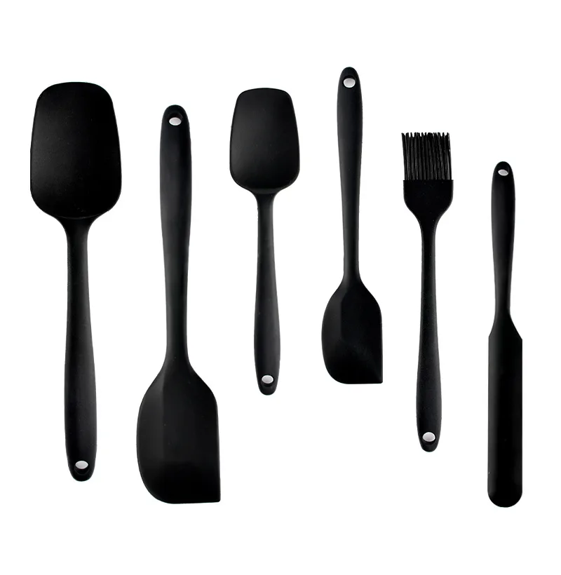 

6pcs/Set Silicone Spatulas Cake Dough Scraper Mixing Batter Scraper Brush Butter Mixer Cake Brushes Kitchenware Baking Tool