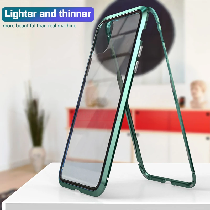 Магнитный адсорбционный чехол для телефона iPhone 11 Pro Max, чехол с магнитом для iPhone 11 Pro Max, чехол, чехлы из металла, Bumber Coque