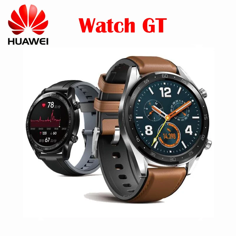 Оригинальные Смарт-часы Huawei Watch GT с поддержкой GPS, Время работы  батареи 14 часов, водонепроницаемость 5 АТ, трекер сердечного ритма для  телефонов Android, iOS | Электроника | АлиЭкспресс