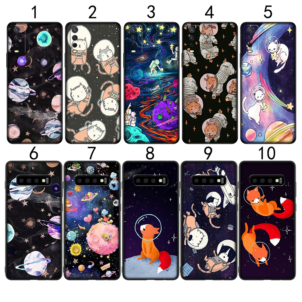 Чехол LS170 Космос Луна Вселенная для Samsung S7 Edge S8 S9 S10 S10E S20 S21S Fe S30 Plus Lite Ultra Quantum 2