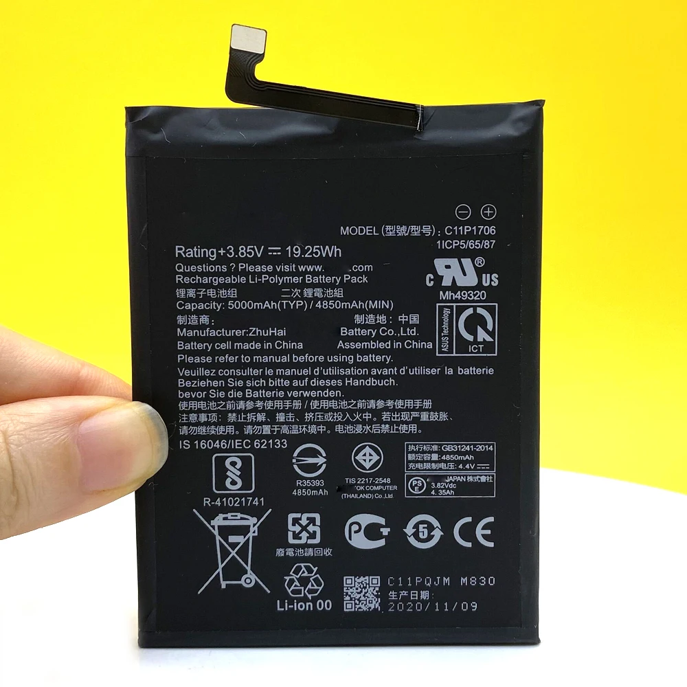 Новый 5000 мА/ч C11P1706 батарея для Asus Zenfone Max Pro M1 6 0 дюймов ZB601KL ZB602KL X00TDB X00TDE мобильный