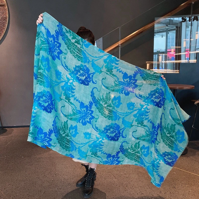 

100% Cashmere Scarf Pashmina Women Winter Warm Wraps Shawl Luxury Elegant Prints 200*100cm