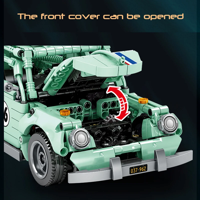 Moc High-tech Beetle классический автомобиль строительные блоки вернуть мощность функция
