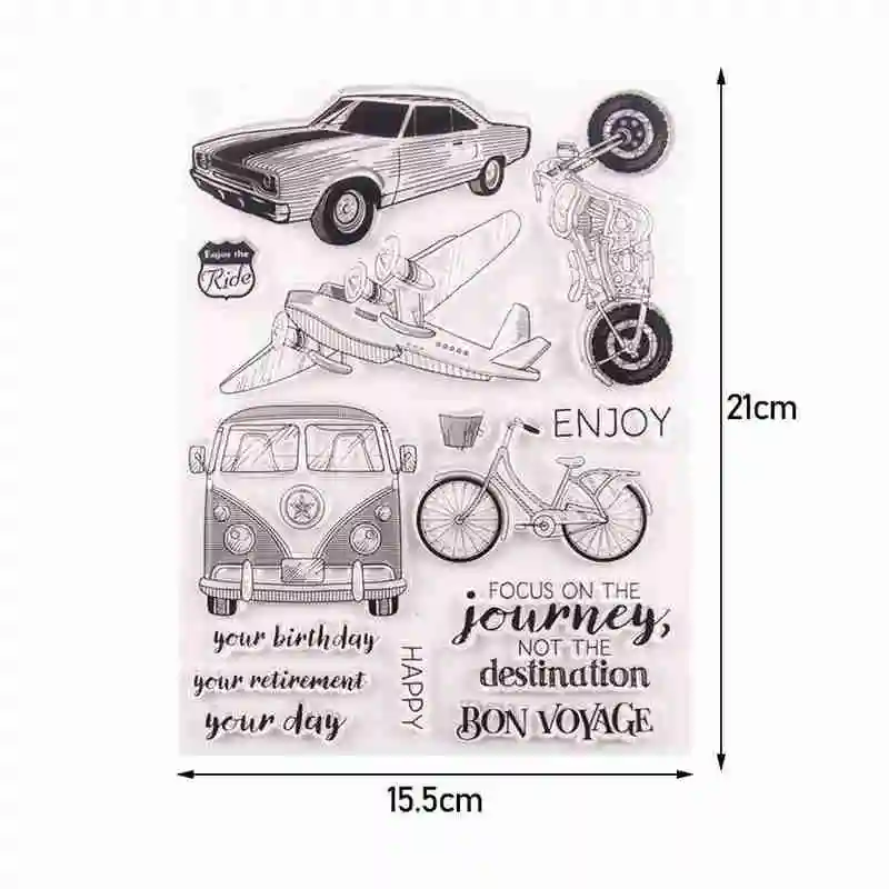 

Transportation Train Car Transparent Clear Rubber Stamp Decorative Album Silicone For DIY Scrapbooking/Photo Card Making St U0L1