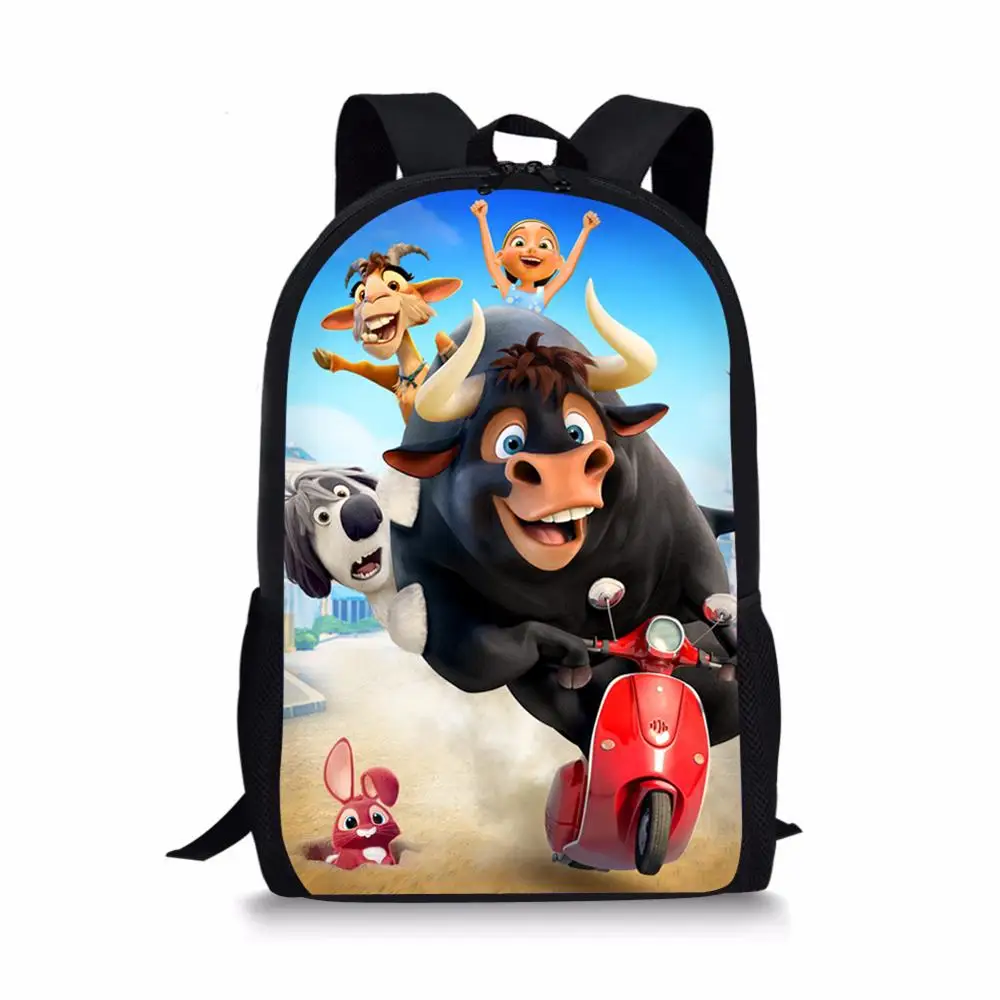 Fashion Childrens' School Backpack Ferdinand Pattern Students School Bag Cartoon Anime Design Teenagers Book-Bags Mochila