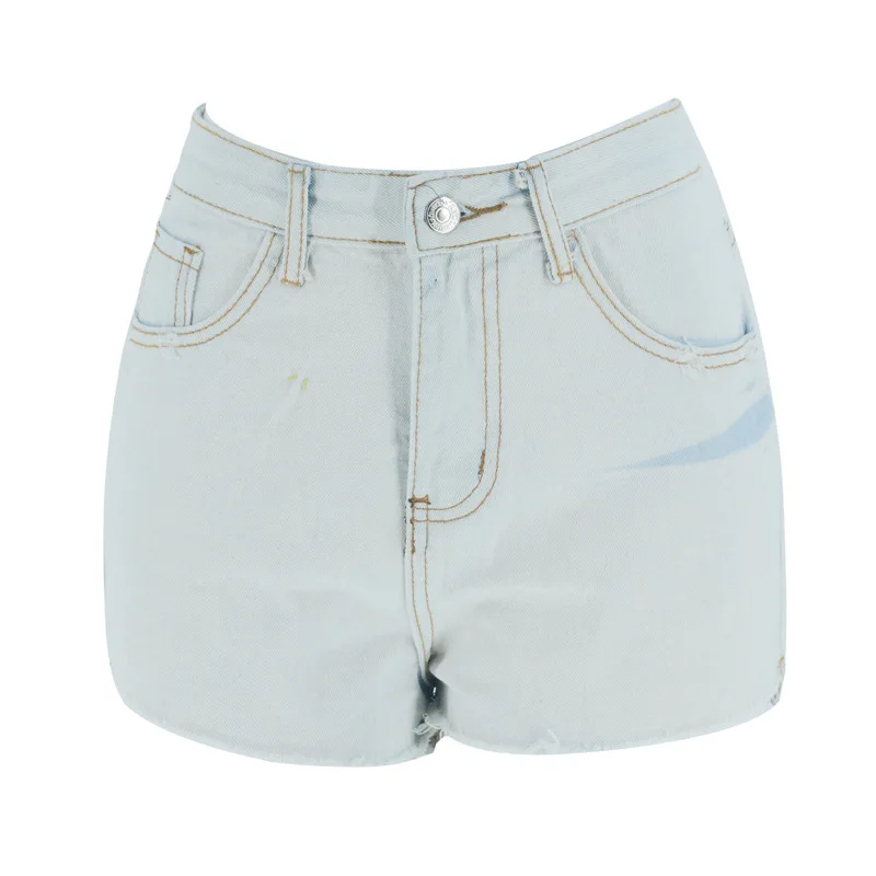 

2020 New Arrival Female Fashion Sexy Summer Women Denim High Waists Light Blue Pockets Hot Night Club Sexy Denim Shorts