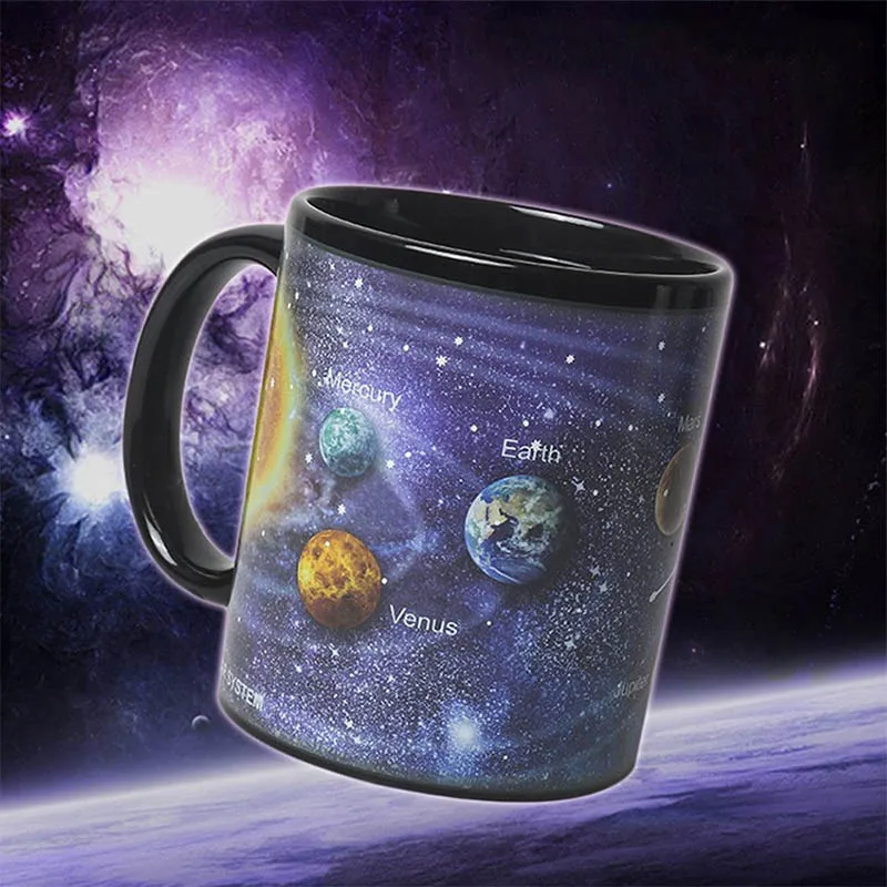 MYBOTTY Creative Solar System Magic Cup Color Changing Mug Porcelain Coffee Travel Heat-resistant Milk Mugs | Дом и сад