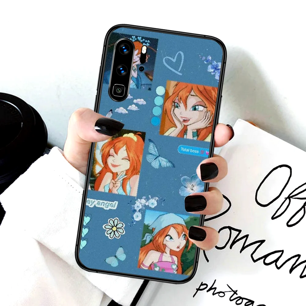 

Cute Girl Winx Clubs Phone Case For Huawei P Mate Smart 10 20 30 40 Lite Z 2019 Pro black Cell Trend Hoesjes Pretty Shell