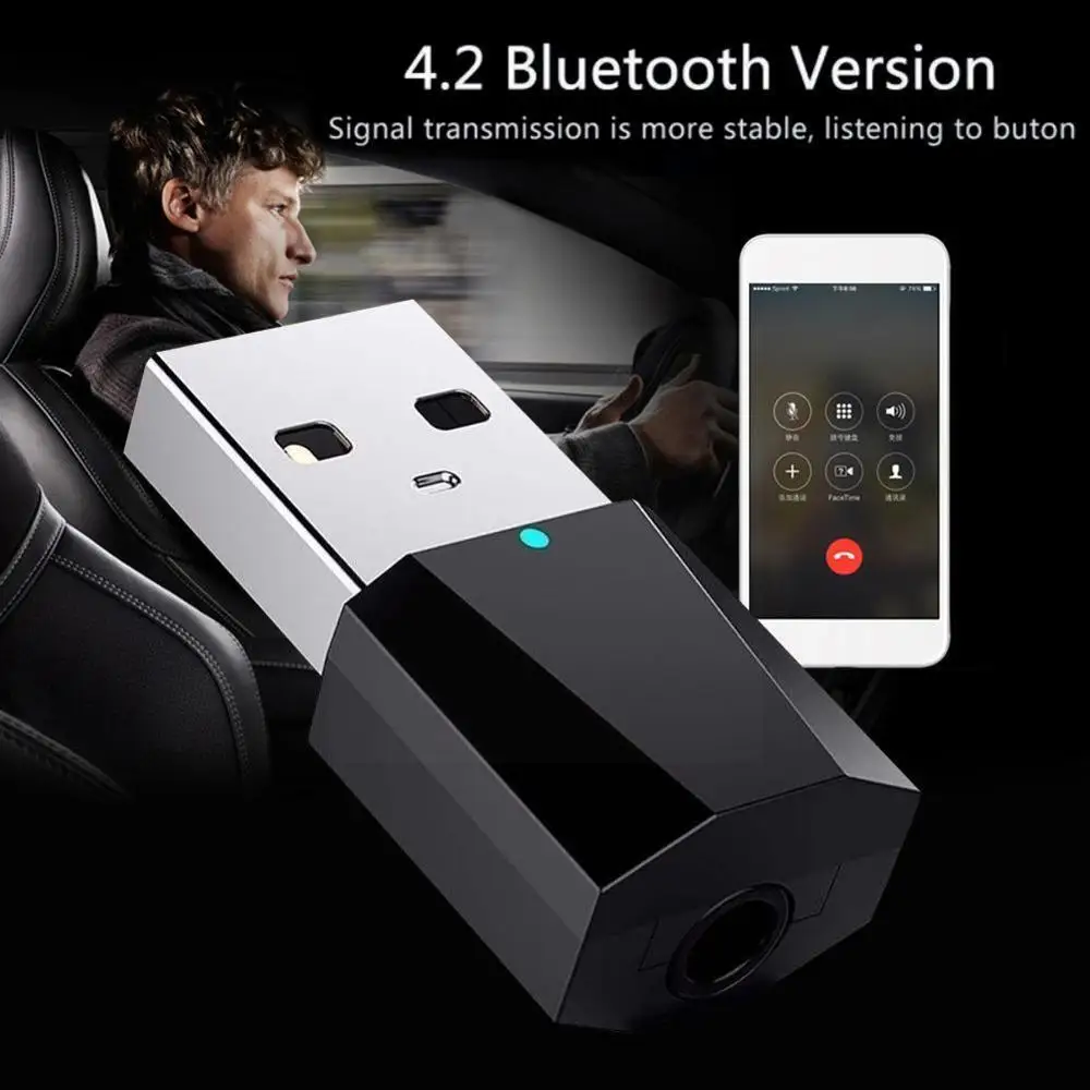 

Мини 4,2 Bluetooth аудио приемник Usb Bluetooth адаптер Aux автомобильная стереосистема Аудио Динамик приемник Usb адаптер плеер A8k8