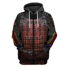 Модная мужская Толстовка для косплея с капюшоном The Last Samurai Armor, толстовка с 3D принтом в стиле Харадзюку, Повседневный пуловер унисекс, Мужская толстовка KJ078